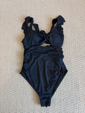 Maternity Navy Blue one piece swimsuit